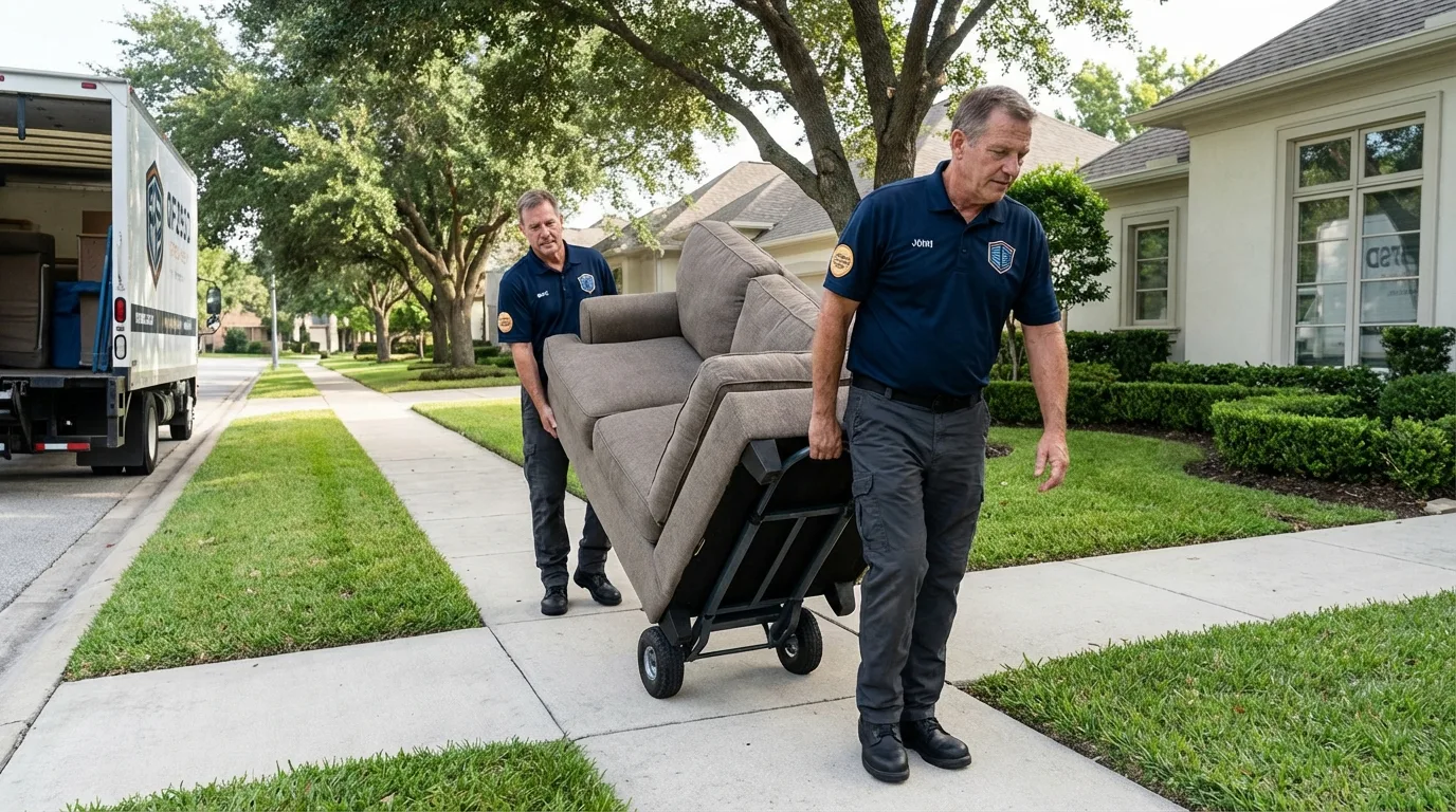 Local residential moving crew loading furniture in Agawam, MA